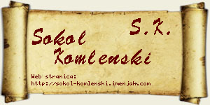 Sokol Komlenski vizit kartica